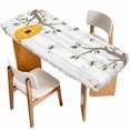thumbnail image 1 of Bees Branches Table Cloths for 8 Foot Rectangle Tables, Farmhouse Spring Botanical Wooden Patio Waterproof Elastic Fitted Tablecloths, Washable Rectangular Table Cover for Camping, 1 of 8
