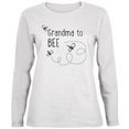 thumbnail image 1 of Bees Bumblebee Grandma to Bee Be Ladies' Relaxed Jersey Long-Sleeve Tee White 2XL, 1 of 1