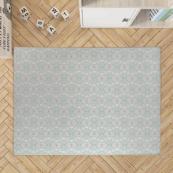 Bees & Butterflies Light Blue Kids Play Mat