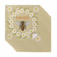 thumbnail image 1 of Bees Cloth Napkins, Daisy Flowers Spring Summer Honey Floral Leaf Plant Washable and Reusable Dinner Napkins Set of 8, Table Napkin for Kitchen Party Birthday Wedding Hotel Housewarming 20"x20", 1 of 9