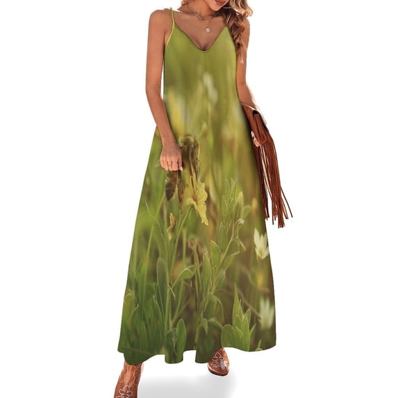 Bees Collect Honey Sleeveless Dress Women's Luxury Party Dress Birthday Dresses for Women
