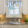 thumbnail image 1 of Bees Daisies Flowers Curtain Valances Farmhouse Design Window Treatment Decor Blackout Rod Pocket for Windows Living Room Kitchen 54" x 18", 1 of 5