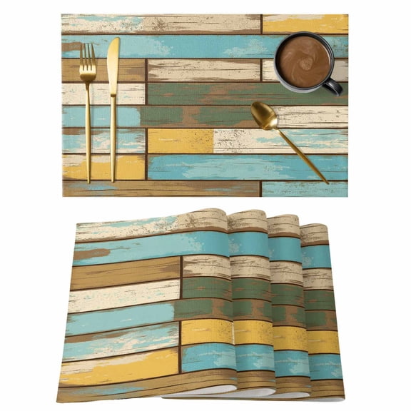 Bees Dwarf Placemats Set of 1, Daisy Honey Farm Vintage Non-Slip Place Mats Washable Table Mats for Kitchen Dining Table Decorations Indoor/Outdoor