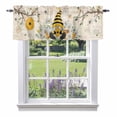 thumbnail image 1 of Bees Dwarfs Valance Curtain for Windows Springs White Daisy Branch Vintage Letter Rod Pocket Curtain Valances Short Window Treatments Panels for Kitchen Bathroom Laundry Room Basement 60 x 18 Inch, 1 of 9