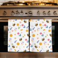 thumbnail image 1 of Bees Flowers Kitchen Towels Set of 3, Spring Botanical Blooms Flowers Leaves Absorbent Dish Towels for Kitchen, Microfiber Hand Towel, Quick Drying Tea Towel for Cleaning Decorative Dishcloths, 1 of 7