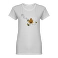 thumbnail image 1 of Bees Flying Shaped T-Shirt Women -Image by Shutterstock, Female Large, 1 of 2