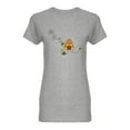 thumbnail image 1 of Bees Flying Shaped T-Shirt Women -Image by Shutterstock, Female x-Large, 1 of 2