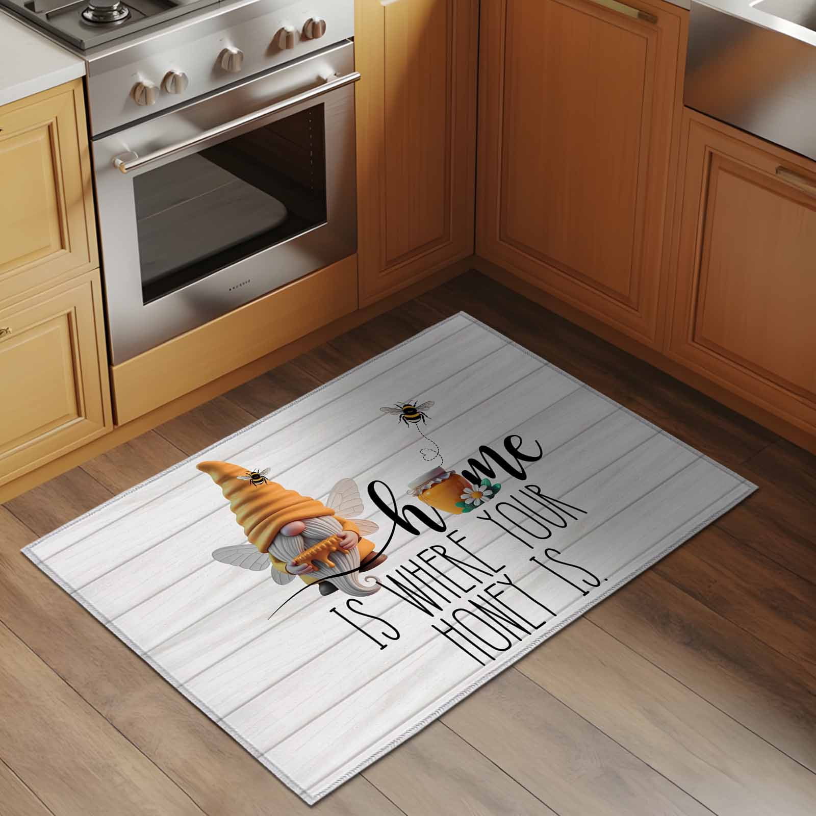 Bees Gnomes 2x3 Rug for Entryway Front Door Kitchen Sink Area, Spring ...