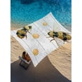 thumbnail image 1 of Bees Inset Sun Shade Sail 12' x 16', Daisy Watercolor Floral White Wood Grain Striped Rectangle Outdoor Sunshade Canopy, Waterproof UV Block Patio Covers for Garden Yard Beach, 1 of 9