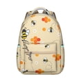 thumbnail image 1 of Bees & Leaves Backpack&nbsp;- Eco-Friendly School Bag for Students, Lightweight & Water-Resistant, Multiple Pockets, Comfortable Carry, Bee Themed Gift, 1 of 6