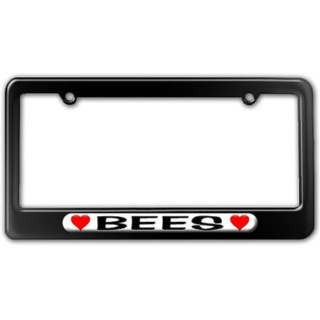 Bees Love with Hearts License Plate Frame