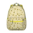 thumbnail image 1 of Bees Minimalist Backpack&nbsp;- Sleek & Sturdy Daypack for Work or Class, Easy-Clean Fabric, Keychain Hook & Interior Card Slot, Bee Motif for a Fun Touch, 1 of 6