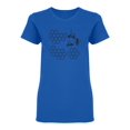 thumbnail image 1 of Bees On Honey Cells Shaped T-Shirt Women -Image by Shutterstock, Female x-Large, 1 of 2