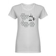thumbnail image 1 of Bees On Honey Cells Shaped Tee Women's -Image by Shutterstock, 1 of 2