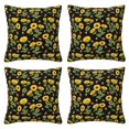 Bees and Sunflowers Decorative Throw Pillow Covers 4 Packs, Pillow