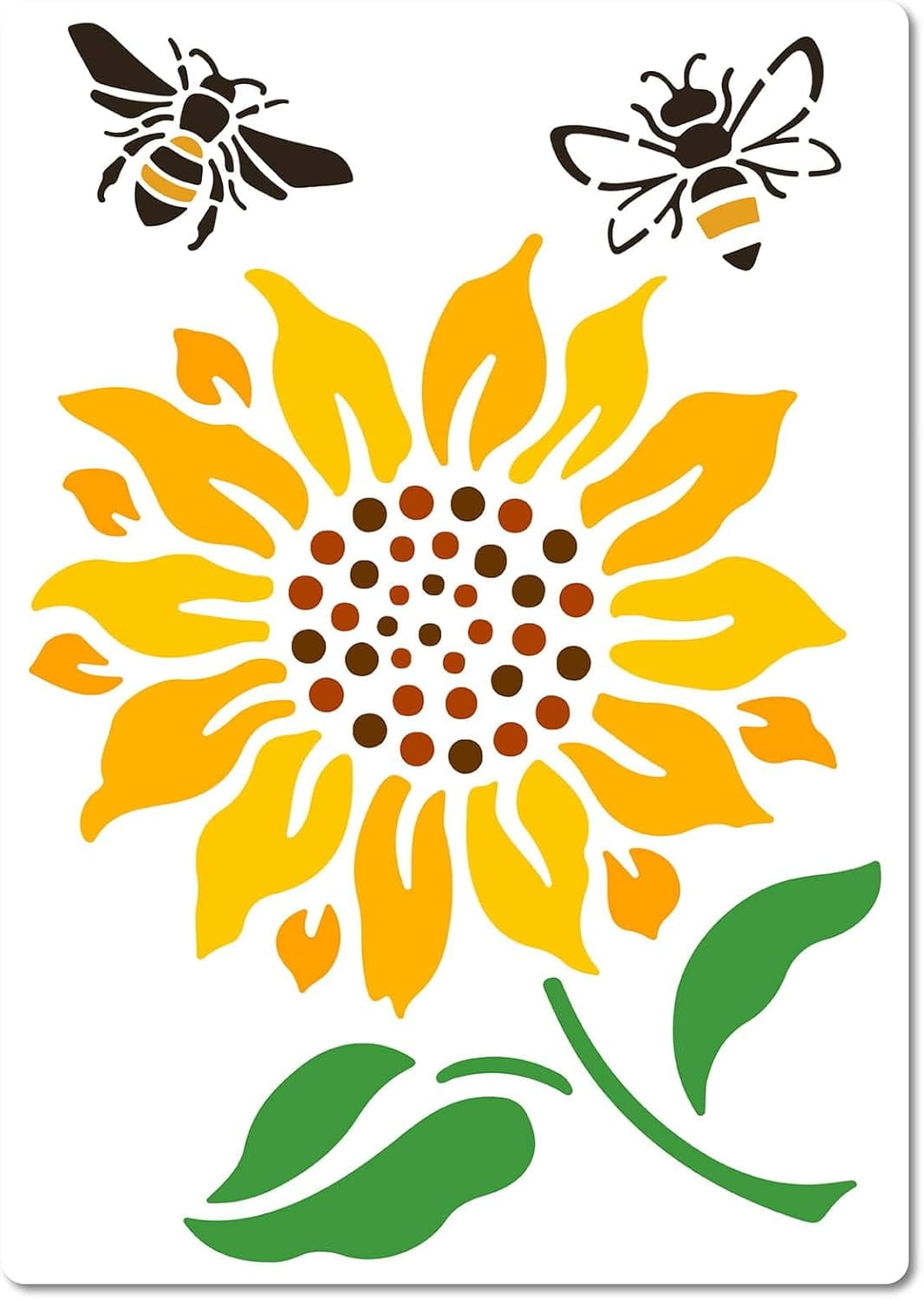 Bees Theme PET Plastic Hollow Out Drawing Painting Stencils Templates