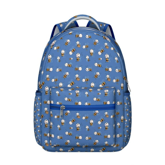 Bees Themed Backpack - Stylish Unisex Bookbag for School & Travel, Water-Repellent Fabric with Multiple Compartments, Comfortable Carry for Students, Teachers & Office Workers