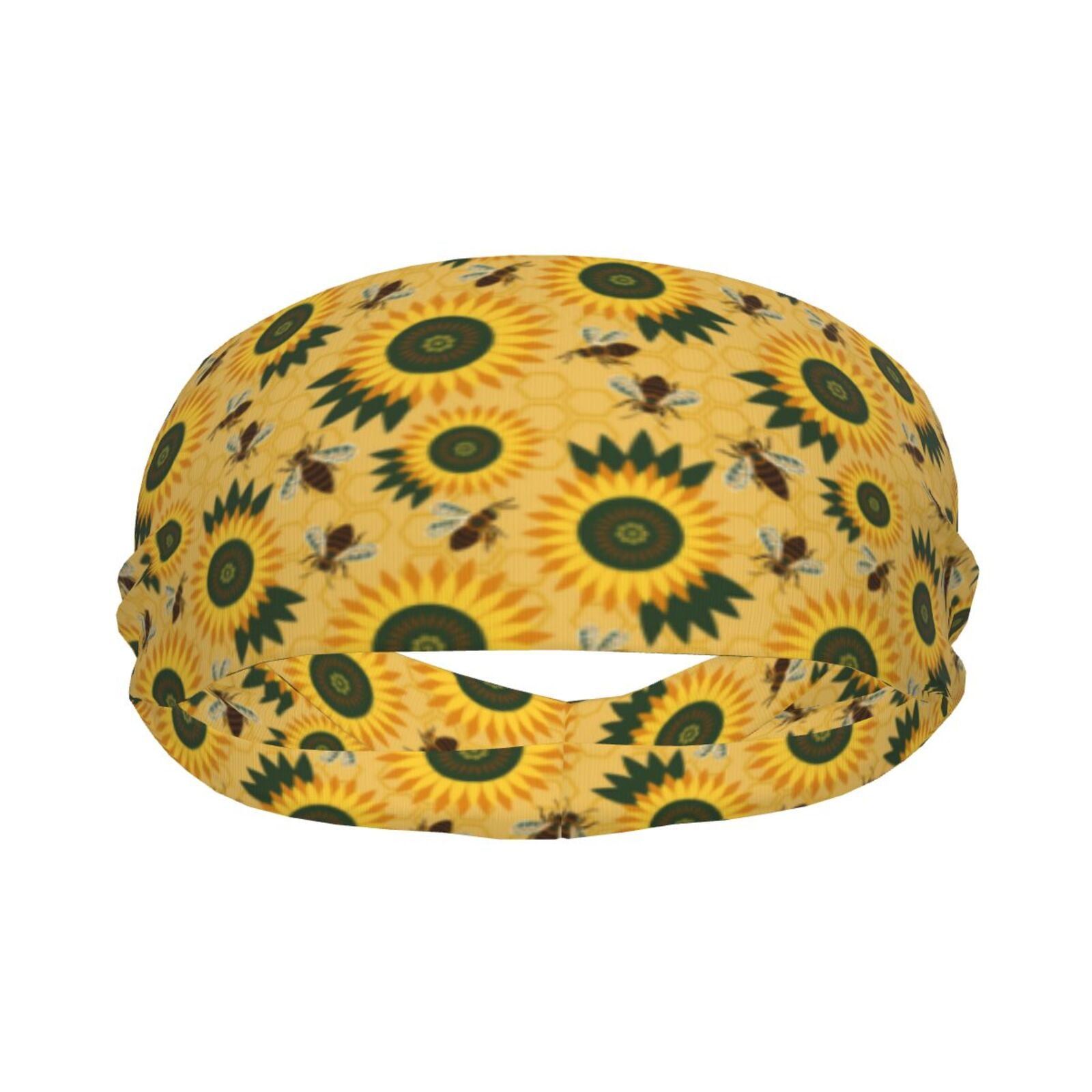 Bees and Sunflowers A Sweat Bands Headbands for Women Men, Sports