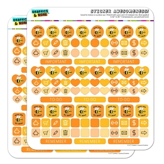 Bees are My Bros Funny Humor Planner Calendar Scrapbooking Crafting Sticker Set