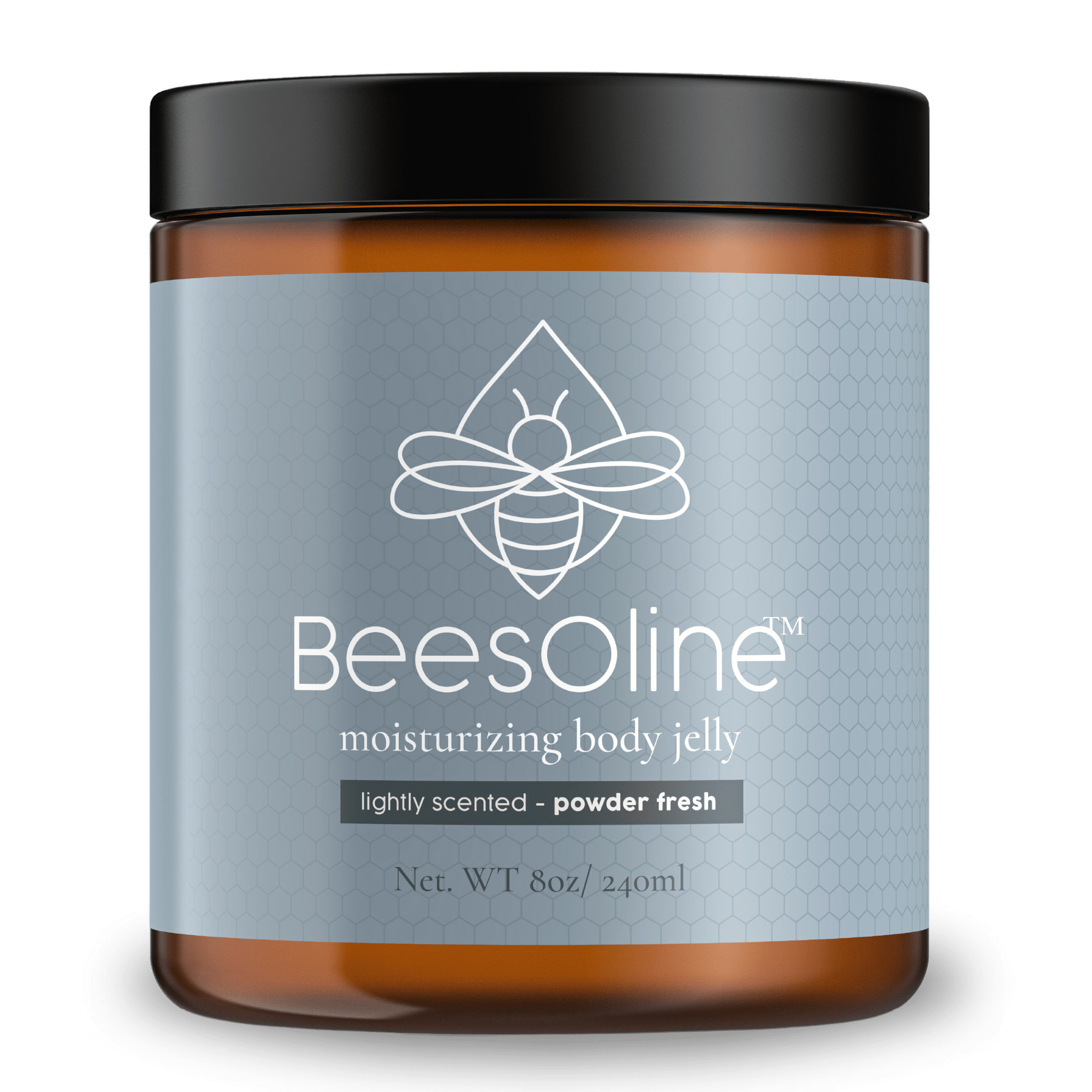 BeesOline 100% Petroleum Free Moisturizing Body Jelly| Powder Fresh Scented | 8 oz