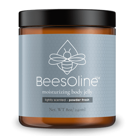 BeesOline 100% Petroleum Free Moisturizing Body Jelly| Powder Fresh Scented | 8 oz