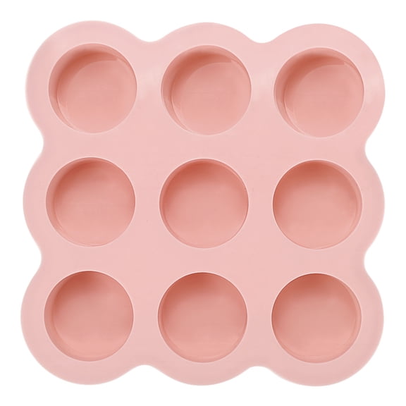 Beeswax Candle Mould,9Grids Beeswax Bar Mould Makes 9 x 0.8oz Reusable Easy Release Bees Wax Module for Wax Candle Making Butter Candy Chocolate Pink