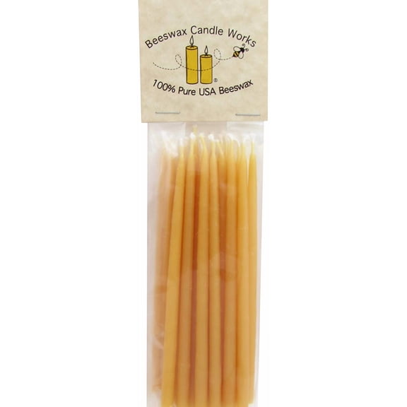 Beeswax Candle Works, 5-Inch Birthday Candles (Pack of 24) 100% USA Beeswax