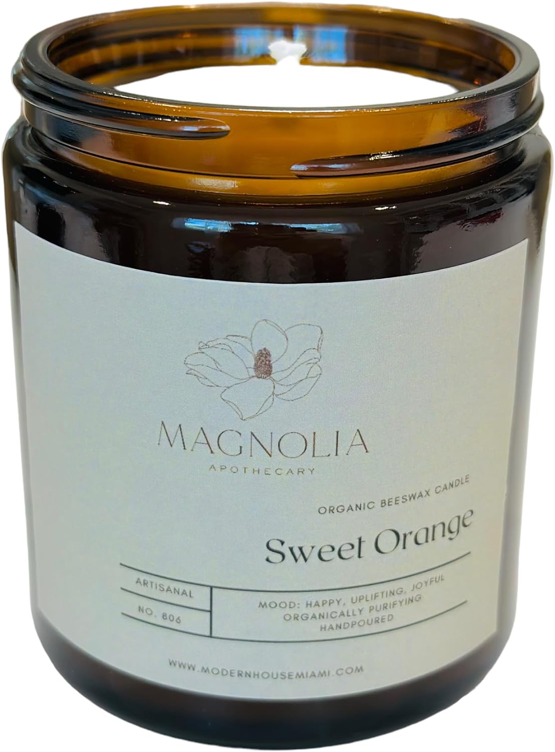 Beeswax Candles Organic NonToxic Jar Candles Aromatherapy