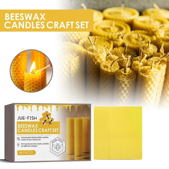 Beeswax Candles Set For 10 Candles Pureness Beeswax Make Your Own Beeswax Candles With Beeswax Plates Christmas Decorations for Home On 2024