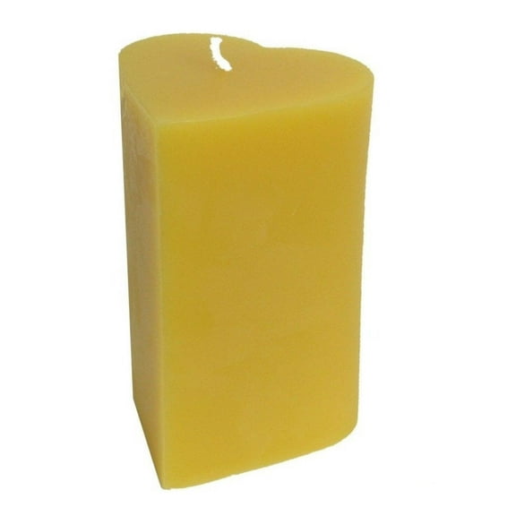 Beeswax Heart Pillar Candle