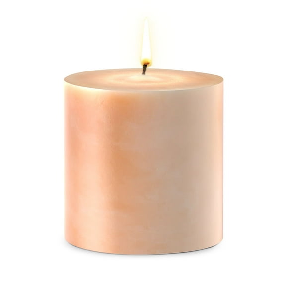 Beeswax Orange Color Pillar Candle
