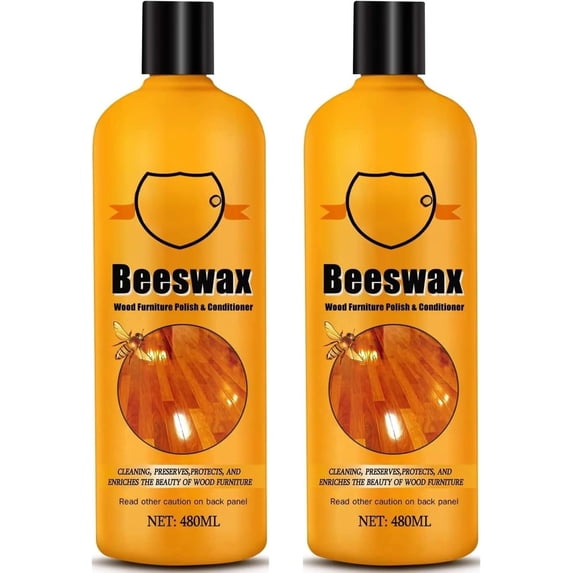 Beeswax Polish and Conditioner for Furniture - & Restorer Wax, Multipurpose Beeswax Furniture Polish and Cleaner for Types and Colours 16.23 Fl Oz, 2 Pack