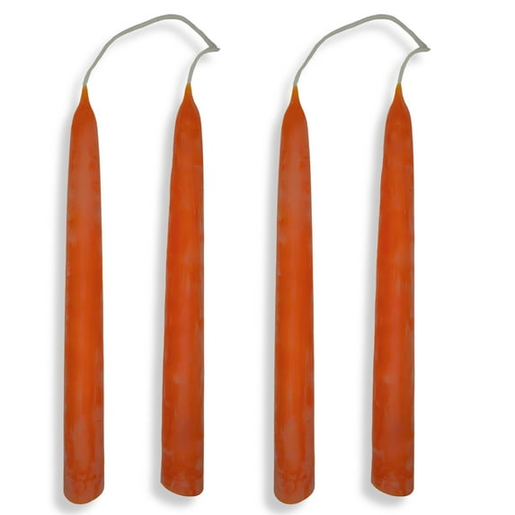 Beeswax Rounded Top Taper Candle - 2 Pair 7/8” Bundle