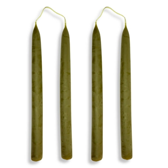 Beeswax Rounded Top Taper Candle - 2 Pair 7/8” Bundle