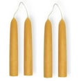 thumbnail image 1 of Beeswax Rounded Top Taper Candle - 2 Pair 7/8” Bundle, 1 of 9