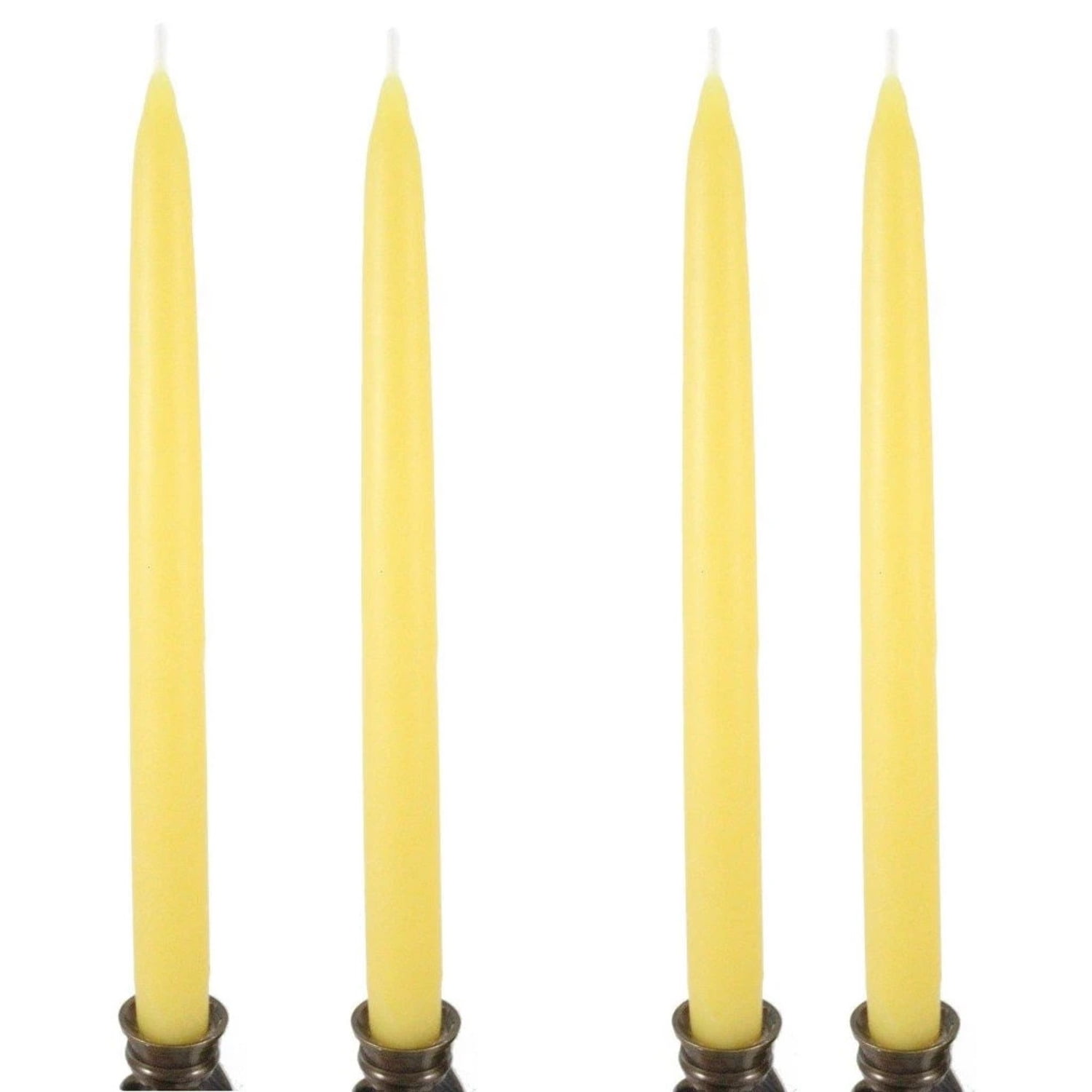Beeswax Rounded Top Taper Candle 2 Pair 7/8” Bundle