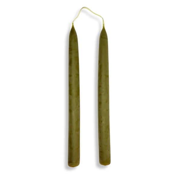 Beeswax Rounded Top Taper Candle Pair