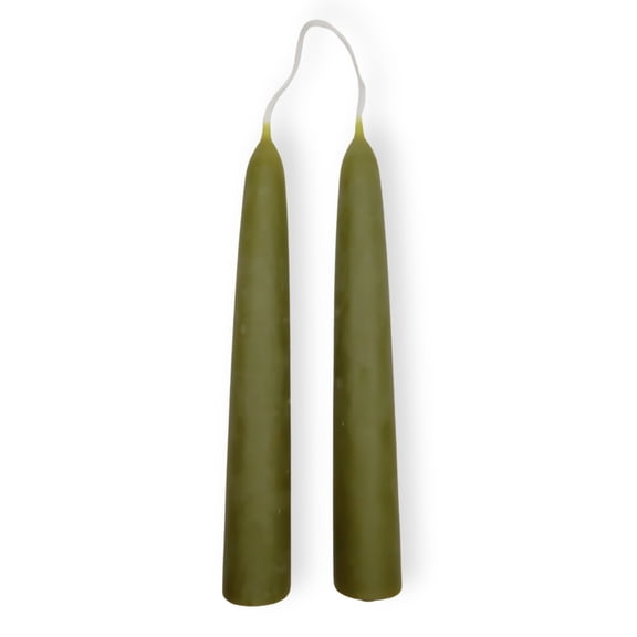 Beeswax Rounded Top Taper Candle Pair