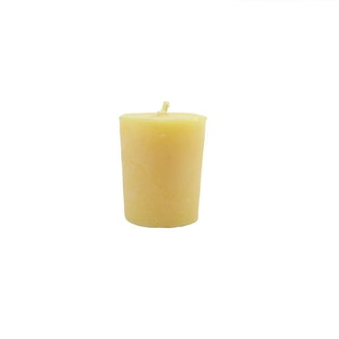 Light In The Dark Clear Glass Square Votive Candle Holders with Yellow