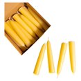 Beeswax Shabbat Candles (Pack) All Natural Dipped 100 Pure Tapers, (4