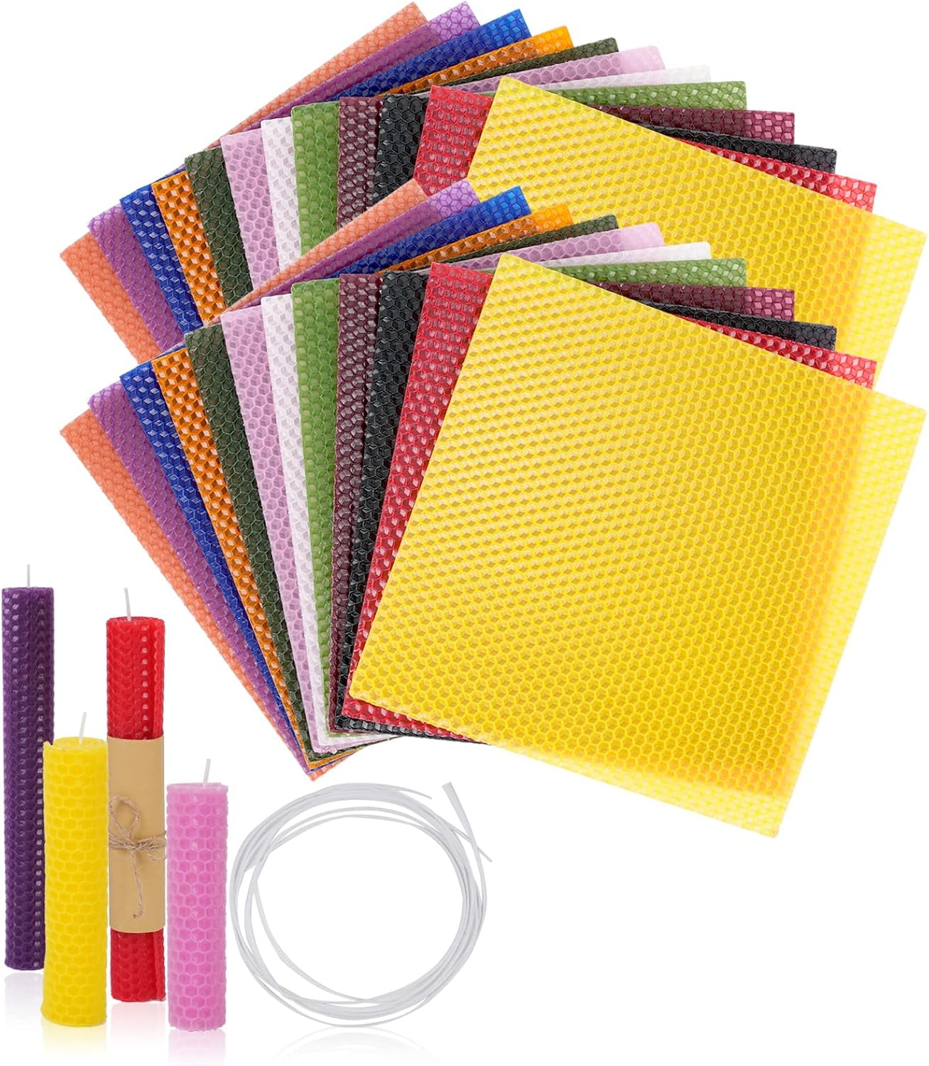 Beeswax Sheets for Candle Making - Kit Kids-Christmas Adults-Candle Rolling DIY Maker Starter