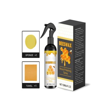 3-Pack Natural Bee Wax Furniture Polish Spray – Micro-Molecularized Beeswax (120ml Each)
