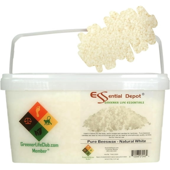 Beeswax - White Pastilles - 4lbs - Greener Life Club Box