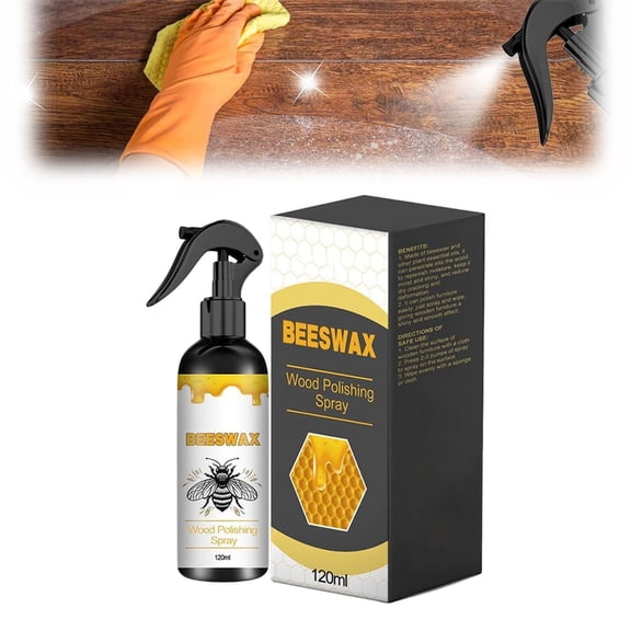 Beeswax Wood Polish, Beeswax Furniture Polish & Cleaner Spray, Natural Wood Floor Cleaner for Living Rooms, Kitchens & Furniture(1PC)