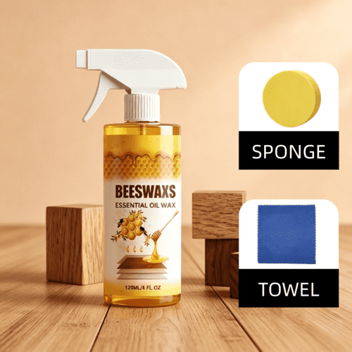 Beeswax Wood Polishing Spray, Multi-Purpose Wooden Furniture Repair, Scratch Removal, Maintenance Spray, Suitable For Living Room, Kitchen, Wooden Furniture Floor Natural Polishing Spray
