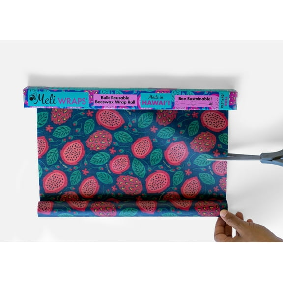 Beeswax Wrap Bulk Roll - Dragonfruit Print
