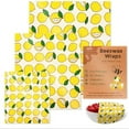 thumbnail image 1 of Beeswax Wraps for Food 3 Pack (S, M, L) Beeswax Bread Wrap Reusable Bowl Covers Press And Seal Wrap Zero Waste Products Cling Wrap Biodegradable, Zero Waste, 1 of 4