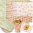 thumbnail image 1 of Beeswax Wraps for Food, 9 Pack Reusable Bees Wax Wraps, Zero Waste, Food Storage Beeswax Paper, Sustainable Wax Paper(1XL+3M+5S) Food Wrap, Sandwich Wrap & Bowl Covers, 1 of 4