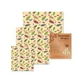 thumbnail image 1 of Beeswax Wraps For Food 3 Reusable Food Sheets For Fruits And Vegetables 2024 New Food Paper Sheets Plastic Biodegradable Recyclable And, 1 of 4