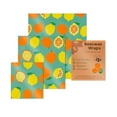 thumbnail image 1 of Beeswax Wraps For Food 3 Reusable Food Sheets For Fruits Vegetables Plastic Free Biodegradable, 1 of 4